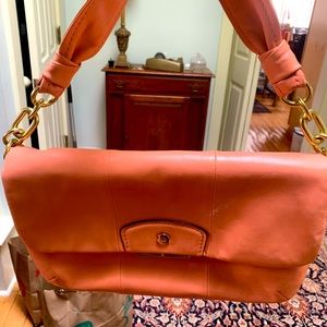 Coach light pink / cream purse.